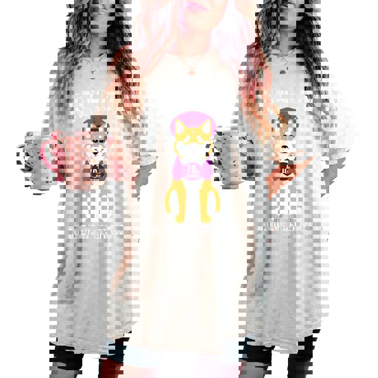 古希祝い 犬 柴犬 ちゃんちゃんこ 男性 女性 犬好き 70歳 Dog Days Best Days レディースオーバーサイズコンフォートTシャツ