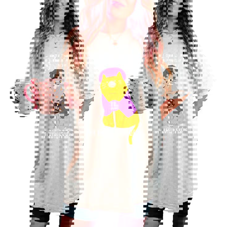 古希祝い 猫 ねこ ちゃんちゃんこ 男性 女性 猫好き 70歳 Cat Days Best Days レディースオーバーサイズコンフォートTシャツ