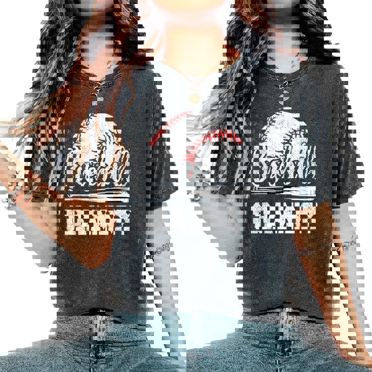 Baseball Grammy Baseball Player Game Day Mother's Day Women's Oversized Comfort T-Shirt