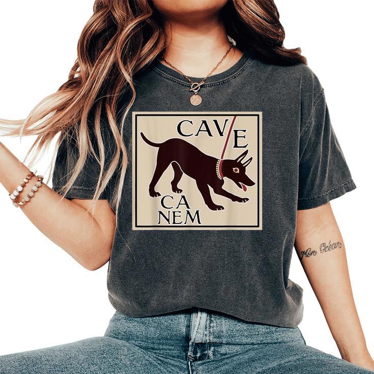 Cuidado Con El Perro Cave Canem Imagen Grecorromana Camiseta extragrande cómoda para mujer