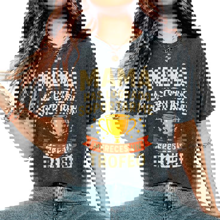 Día De La Madre Para Mamá Frase Divertida Camiseta extragrande cómoda para mujer
