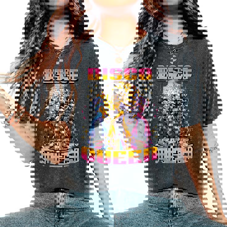 Disco Queen Retro Dancing 70 80 Disco Camiseta extragrande cómoda para mujer