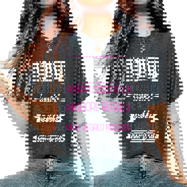 Donna Nonna Festa Della Mamma Regalo Migliore Nonna Del Mondo T-shirt comoda oversize da donna