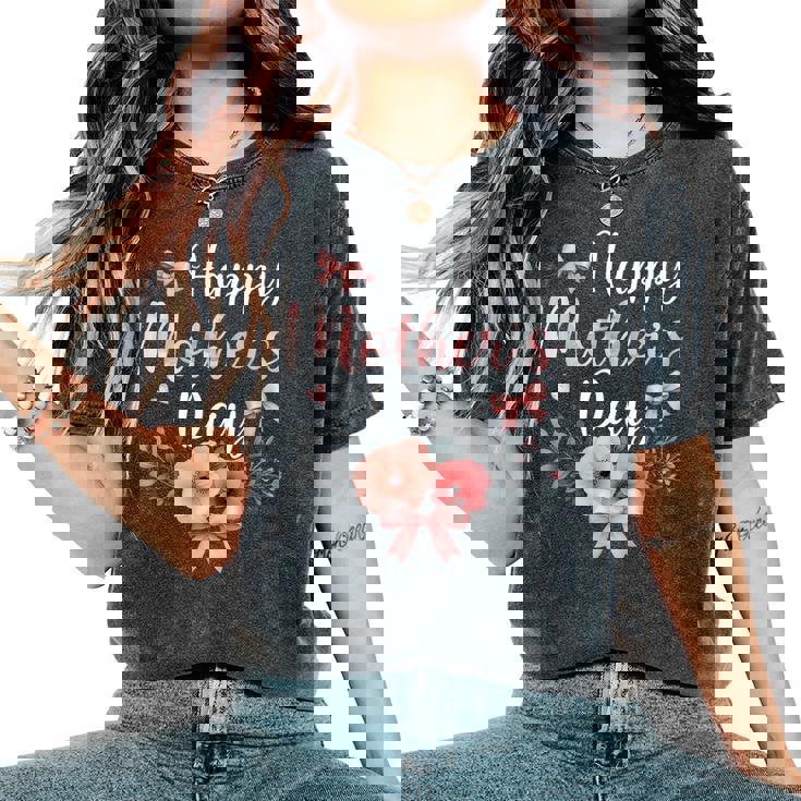 Floral Mommy Cute Happy Mother's Day For Mom Grandma Women's Oversized Comfort T-Shirt