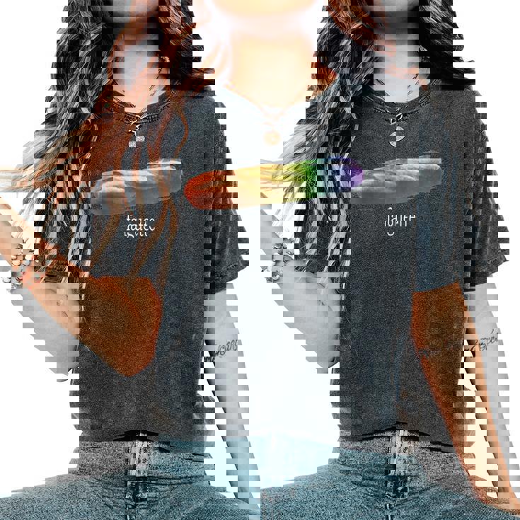 Baguette Rainbow Faguette Lgbt Pride Month Women's Oversized Comfort T-Shirt