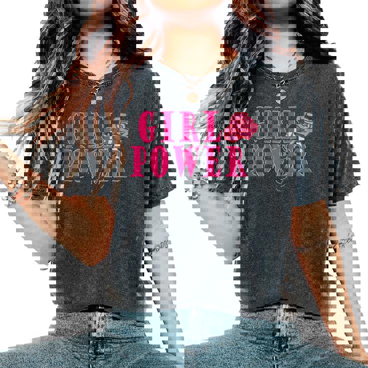 Girl Power Jolie Rose Féminine Égalité Féminine T-shirt oversize confortable pour femme