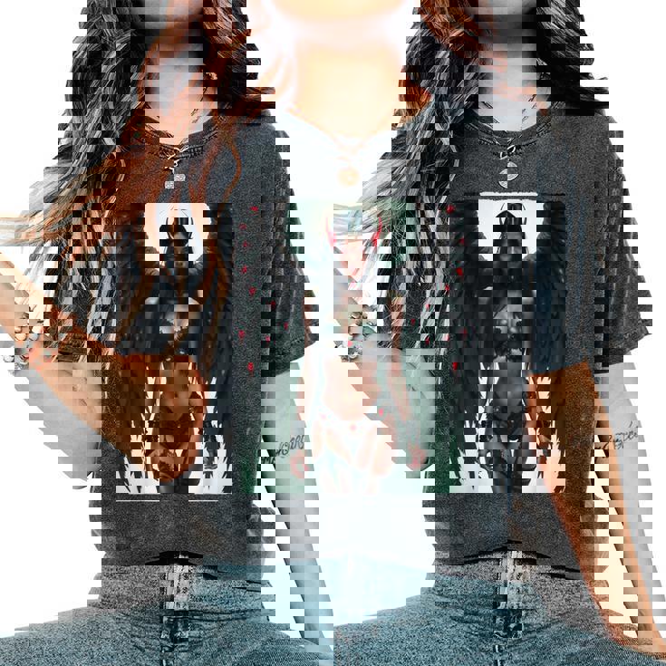 Hot Girl On 男性用 堕天使バトルレディ レディースオーバーサイズコンフォートTシャツ