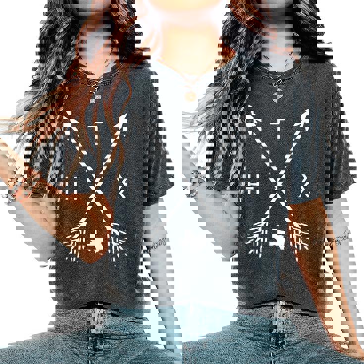 Htx Houston Women レディースオーバーサイズコンフォートTシャツ