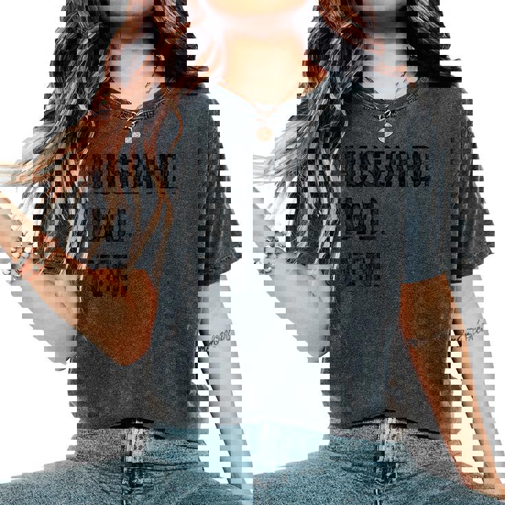 Husband Dad Atm Father Bank Money Children Wife Quote レディースオーバーサイズコンフォートTシャツ