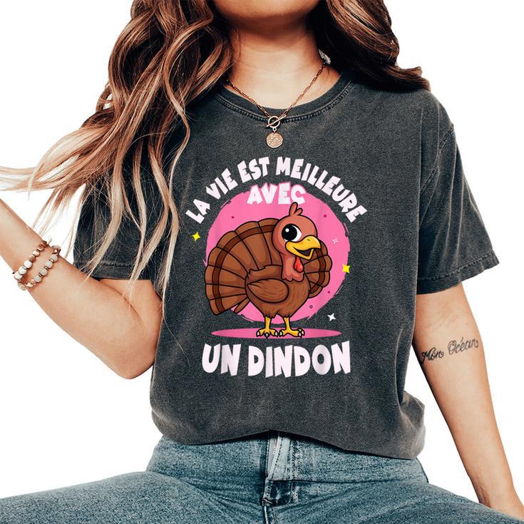 Idée Dindon Enfant Filleie Avec Un Dindon T-shirt oversize confortable pour femme