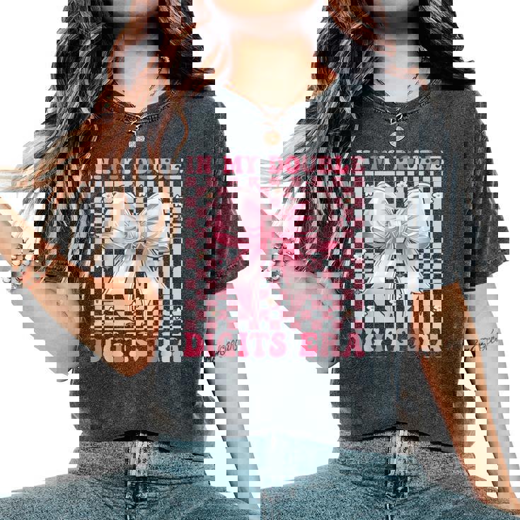 In My Double Digits Era キュートなコケットボウ 10歳の誕生日 女の子 レディースオーバーサイズコンフォートTシャツ