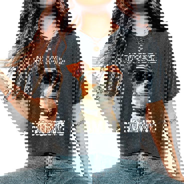 Jack Russell Mommyジャック・ラッセル ママ 母の日 お母さん ジャック・ラッセル・テリア レディースオーバーサイズコンフォートTシャツ