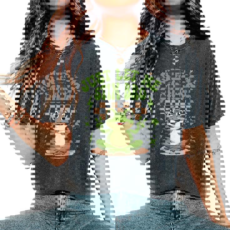 Just Let Metim Bro Groovy Let Metim Bro自閉症啓発 レディースオーバーサイズコンフォートTシャツ