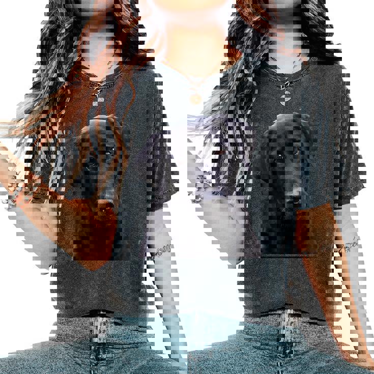 Love Is Labrador Retriever シャツ ブラック ラボ Mom Dad Dog Lover レディースオーバーサイズコンフォートTシャツ