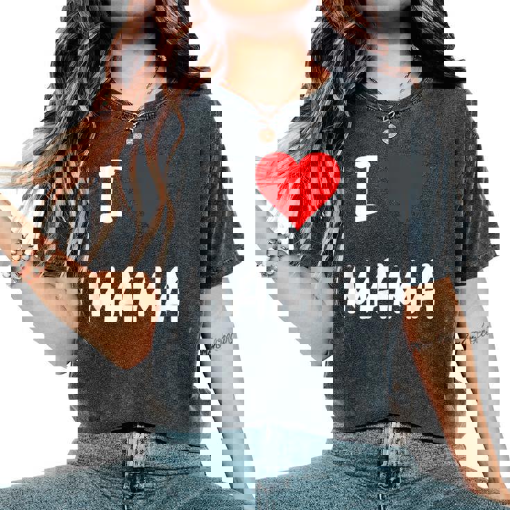 I Love Mama Children Love Heart ベビーチャイルドギフト お母さん レディースオーバーサイズコンフォートTシャツ