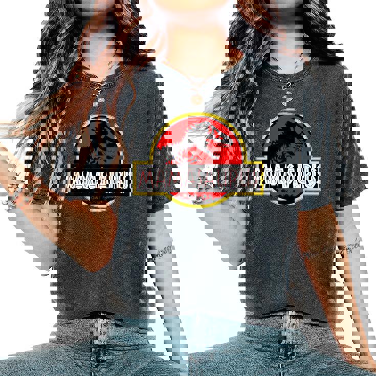 Mamasaurus Retrointage Divertido Camiseta extragrande cómoda para mujer