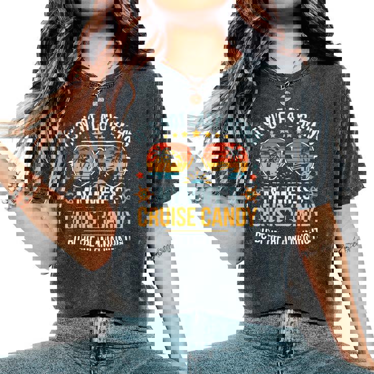 Matching Couples Cruise Candy Husband And Wife Cruise Women's Oversized Comfort T-Shirt