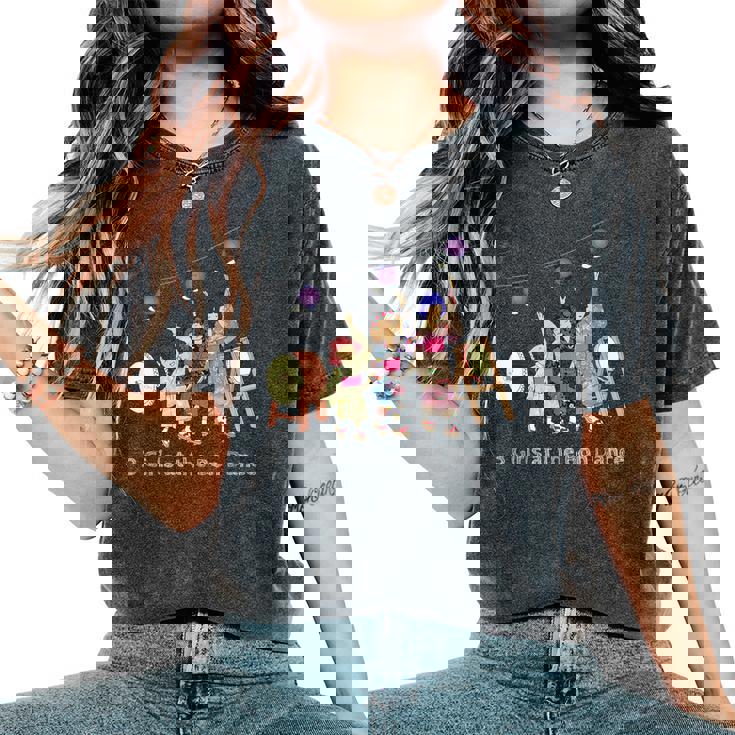 Maui Mon Hawaii Trendyお盆 3人の女の子 レディースオーバーサイズコンフォートTシャツ