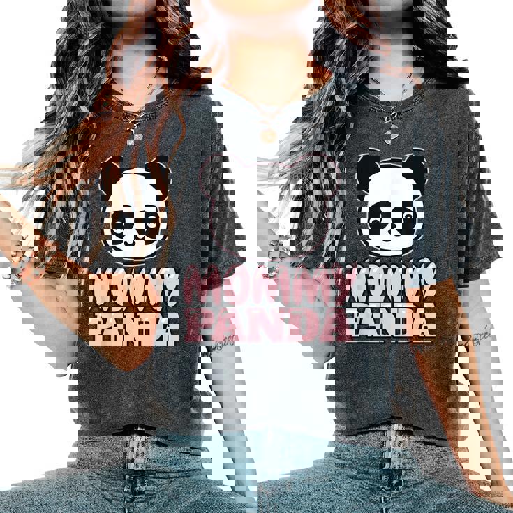 Mom Panda Bear Mother's Day Mommy Panda Women's Oversized Comfort T-Shirt