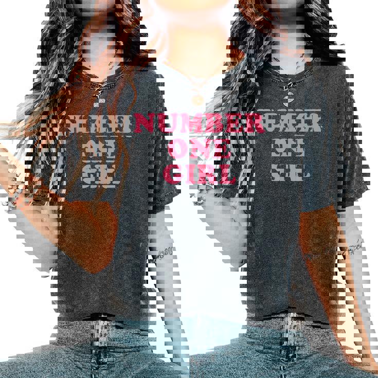 Number One Girl レディースオーバーサイズコンフォートTシャツ