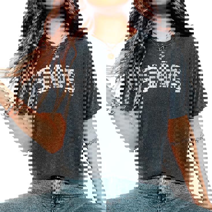 Simms Oklahoma Ok ビンテージ アスレチック スポーツデザイン レディースオーバーサイズコンフォートTシャツ