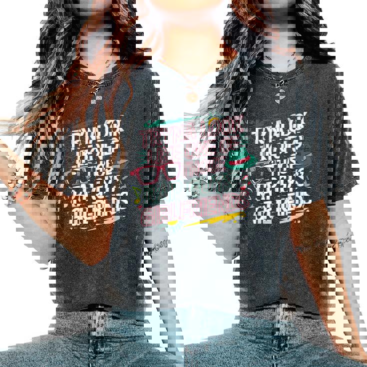 Tryna Look Like One Of Those Rap Guys Girlfriends レディースオーバーサイズコンフォートTシャツ