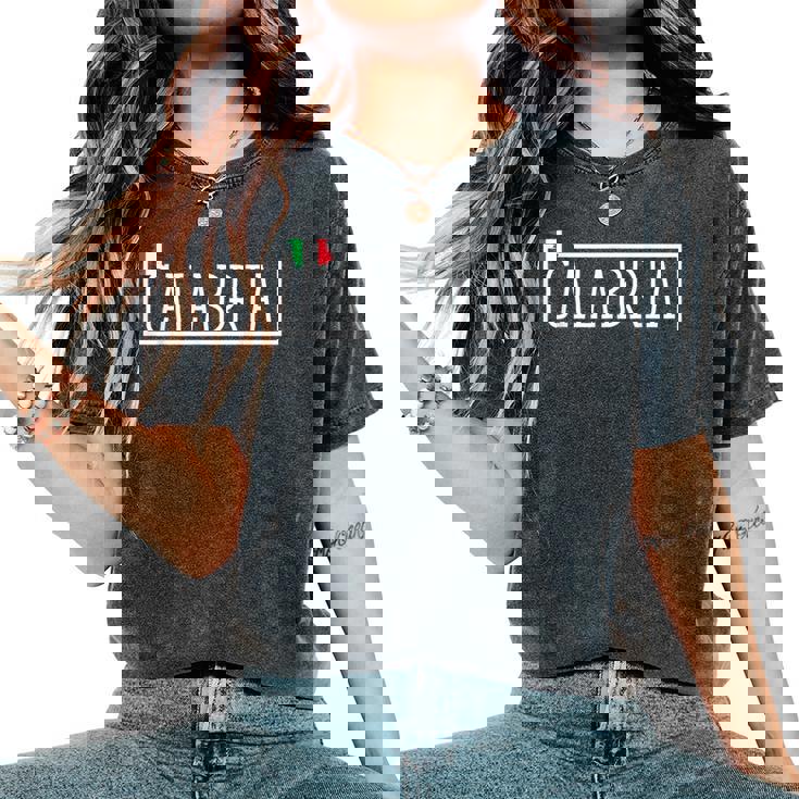 Vacaciones En Calabria City Italiaiajar Italiano Es Hombres Camiseta extragrande cómoda para mujer