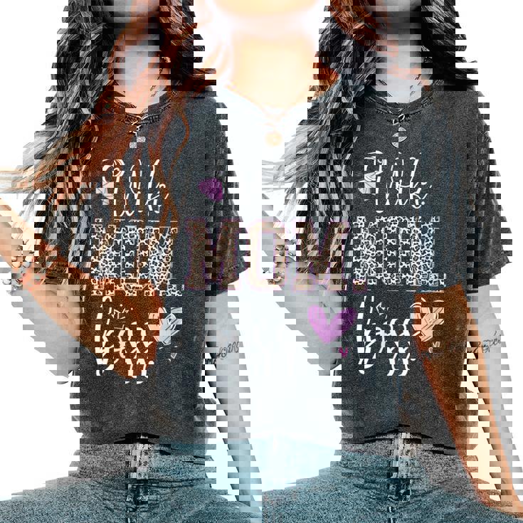 Wife Mom Boss For Mother's Day Leopard Mama Mommy Women's Oversized Comfort T-Shirt