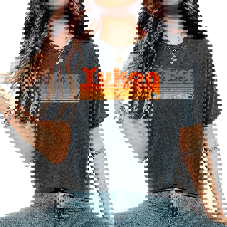 Yukon Oklahoma Estilo Retro De Los Años 80 Camiseta extragrande cómoda para mujer