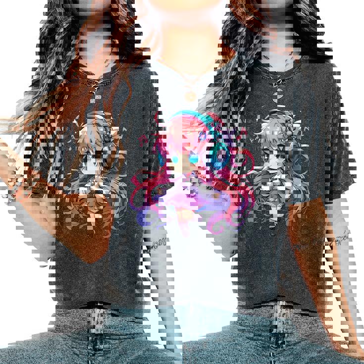 かわいい ちびアニメ 女の子 アニメ グッズ かわいい 日本の漫画ファン レディースオーバーサイズコンフォートTシャツ