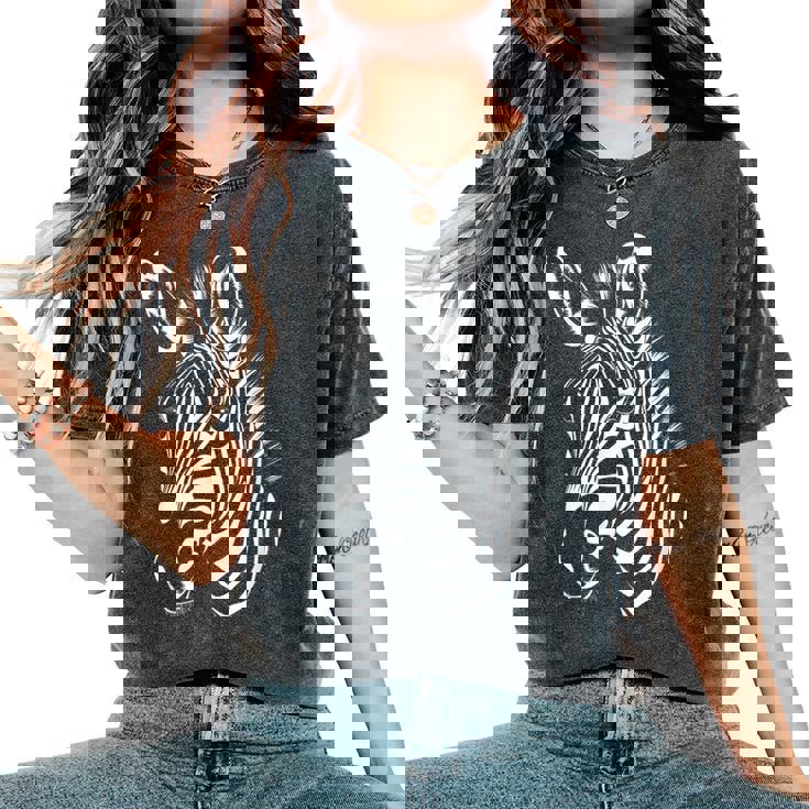 グラフィック ワイルド ゼブラ グラフィック メンズ レディース 男の子 女の子 レディースオーバーサイズコンフォートTシャツ