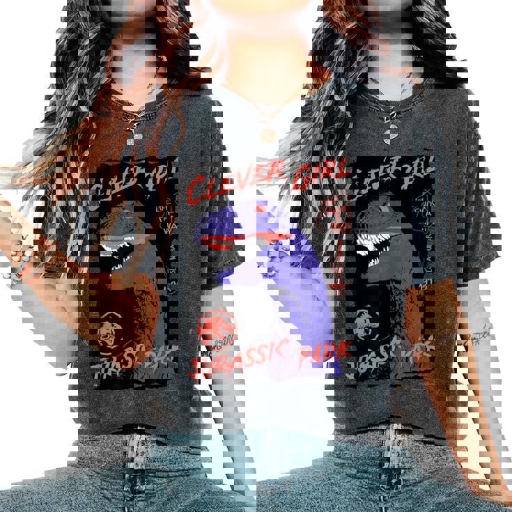 ジュラシック・ワールド Clever Girljurassic Park レディースオーバーサイズコンフォートTシャツ