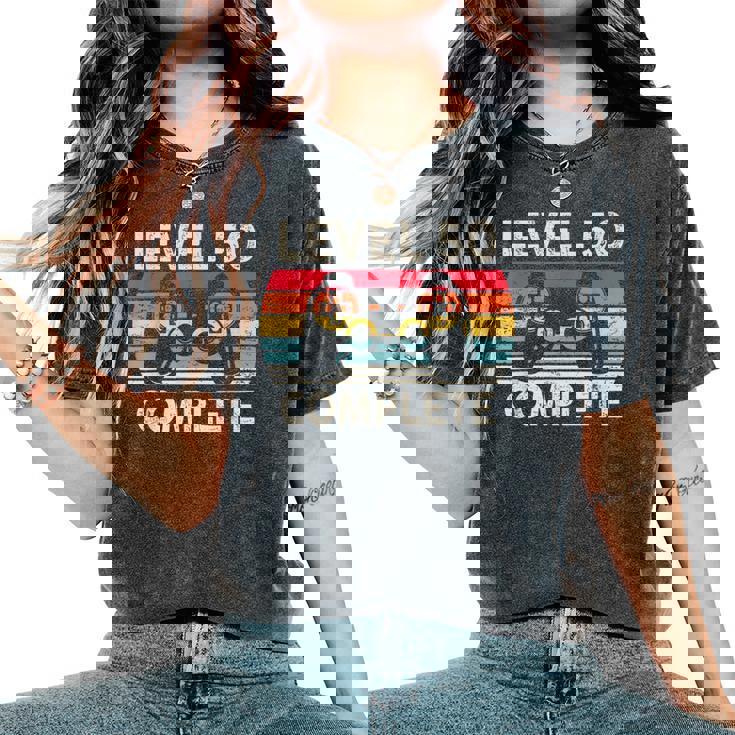 レトロ ゲーム レベル50 コンプリート 誕生日 ギフト 50歳の誕生日プレゼント女性男性ヴィンテージ レディースオーバーサイズコンフォートTシャツ