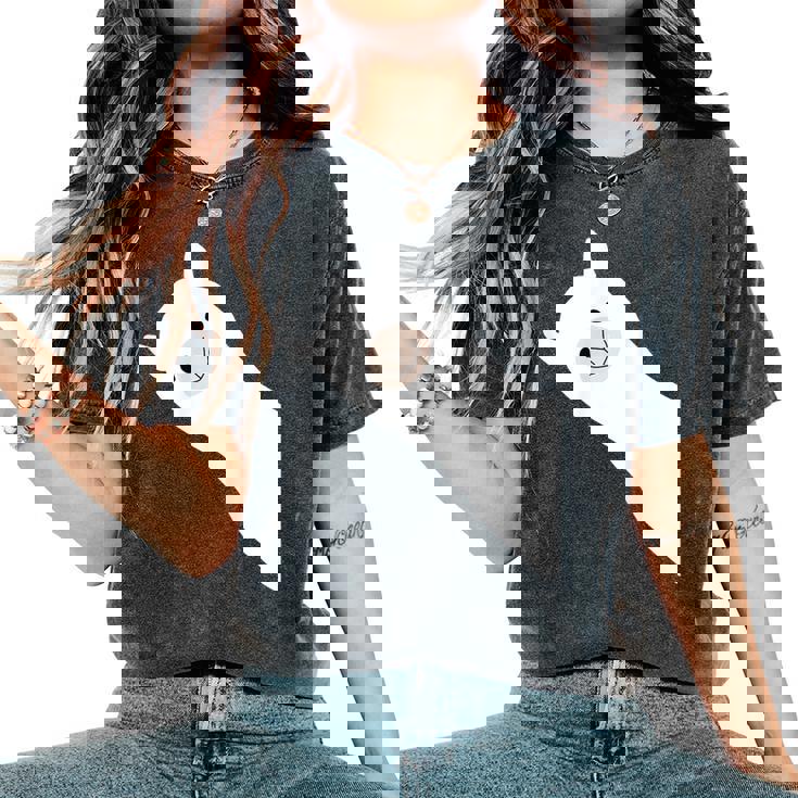 レトロ、ラマ、アルパカのデザイン。男性、女性、子供用。 レディースオーバーサイズコンフォートTシャツ