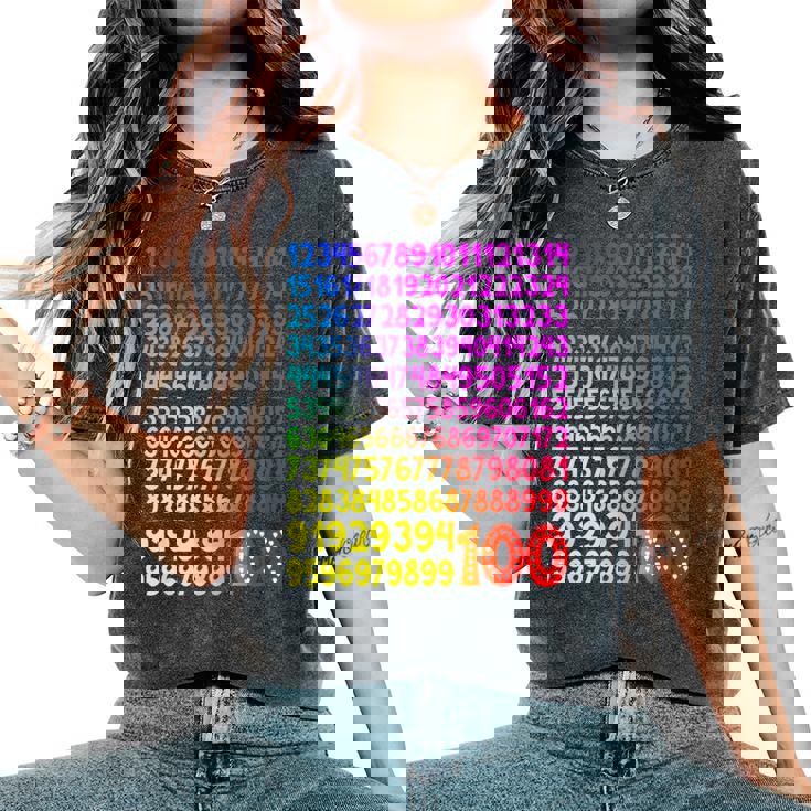 数字の日 100 数字の日 キッズコスチューム 算数の日 女の子 男の子 レディースオーバーサイズコンフォートTシャツ