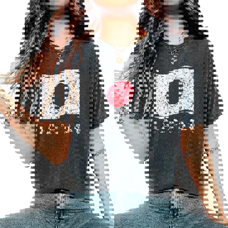 日本国旗 ダメージ加工 愛国心 男性 女性 キッズ レディースオーバーサイズコンフォートTシャツ