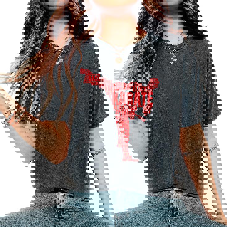 空手 言葉 雲 空手 ギフト 男の子 女の子 かっこいい 空手 レディースオーバーサイズコンフォートTシャツ