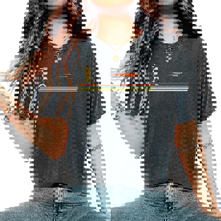 野球選手 娘 面白い ソフトボール バット 女の子 レディースオーバーサイズコンフォートTシャツ