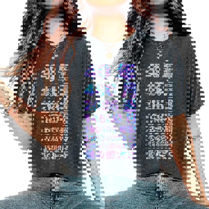 面白い40歳の誕生日の古いメーター 面白い40歳のギフト 女性 男性 面白い電卓 40歳の誕生日のギフト レディースオーバーサイズコンフォートTシャツ