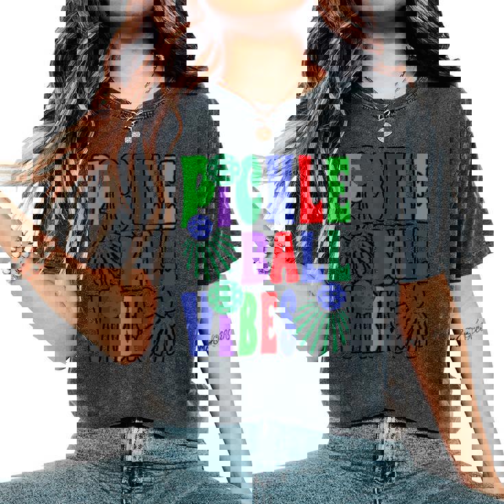 面白いスポーツデザイン女性男性ピックルボール レディースオーバーサイズコンフォートTシャツ