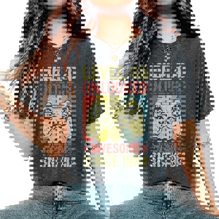 40歳の誕生日 男性 女性 40歳 1984年 装飾 面白い ギフト レディースオーバーサイズコンフォートTシャツ