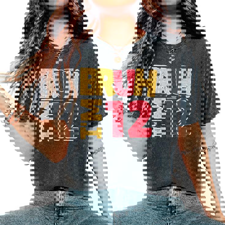 Bruh I'm 12歳 ギフト 男の子 女の子 It's My 12Th Birthday レディースオーバーサイズコンフォートTシャツ