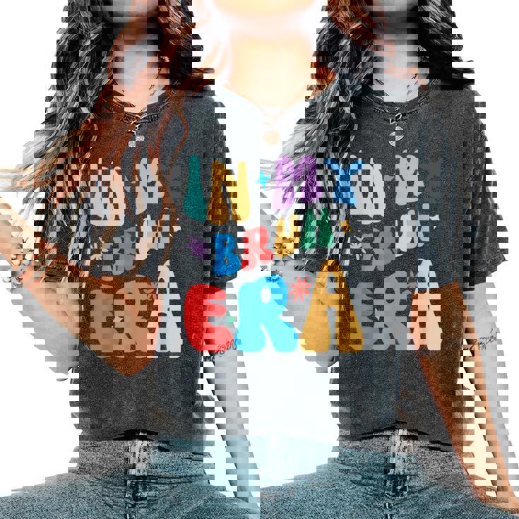 Groovy Cute Bruh メンズ レディース キッズ 面白い 兄弟 兄弟 レディースオーバーサイズコンフォートTシャツ