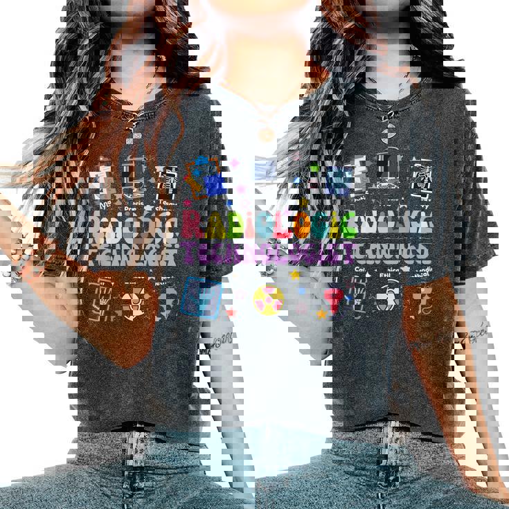 Groovy 放射線技師アート メンズ レディース X線技術 レディースオーバーサイズコンフォートTシャツ