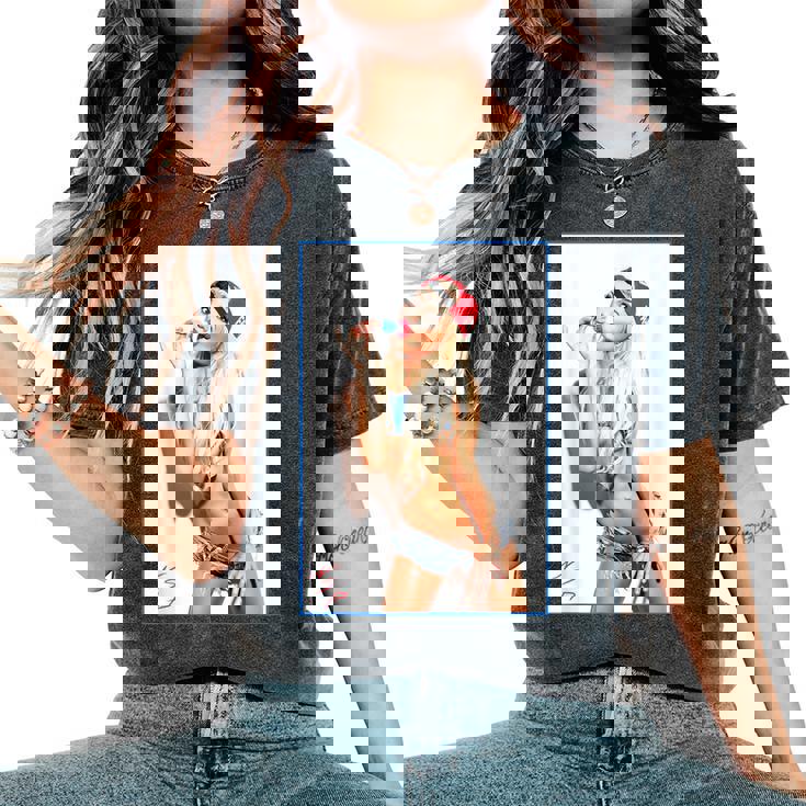 Hot Girl On 男性用 Ice Pop Pinup 2 レディースオーバーサイズコンフォートTシャツ