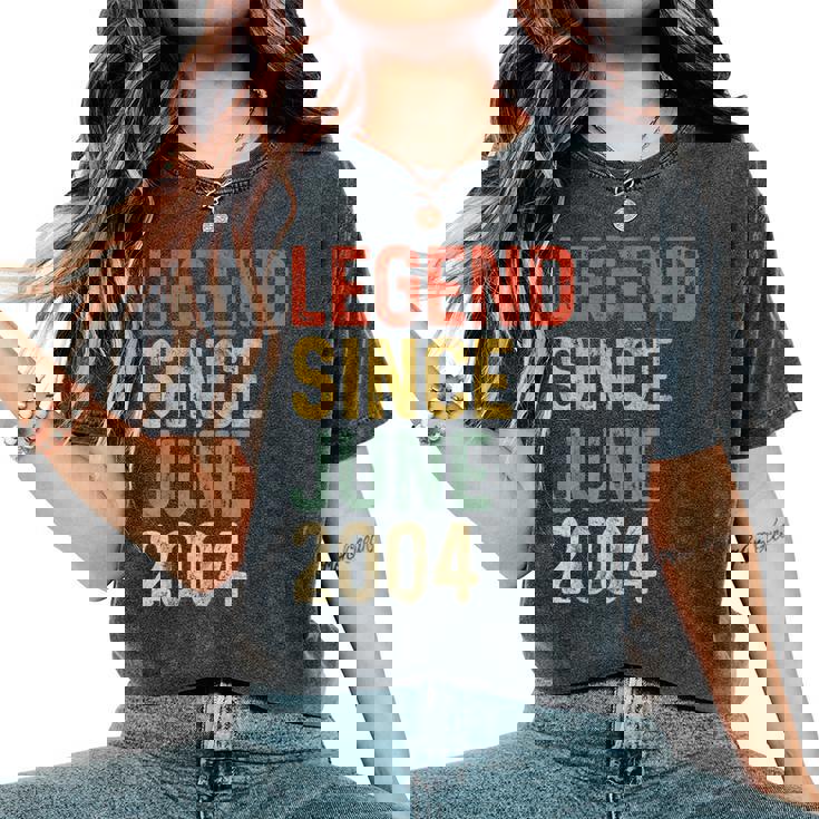 Legend 2004 21St Birthday For 21 Year Old Women's Oversized Comfort T-Shirt Legend 2004 21St Birthday For 21 Year Old Women's Oversized Comfort T-Shirt