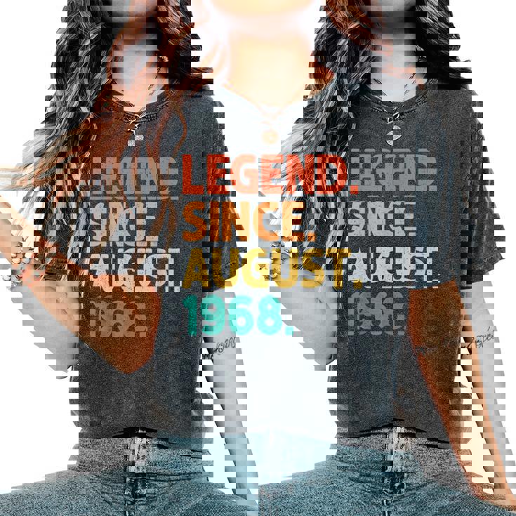 Legendince August 1968 Birthdayintage 1968 レディースオーバーサイズコンフォートTシャツ