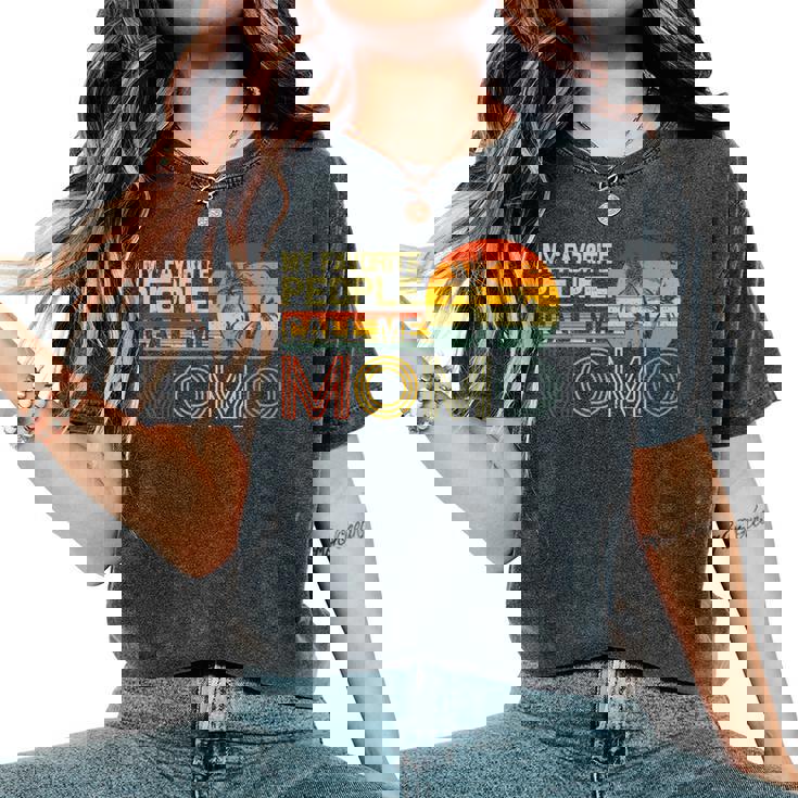 My Favorite People Call Me Momo ヴィンテージ レトロ 面白い モモモ レディースオーバーサイズコンフォートTシャツ