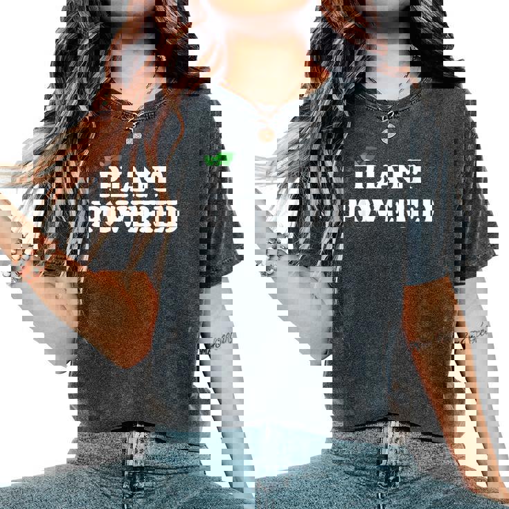 Plant Powered プラントパワー ヴィーガニズム ヴィーガン ベジタリアン レディースオーバーサイズコンフォートTシャツ