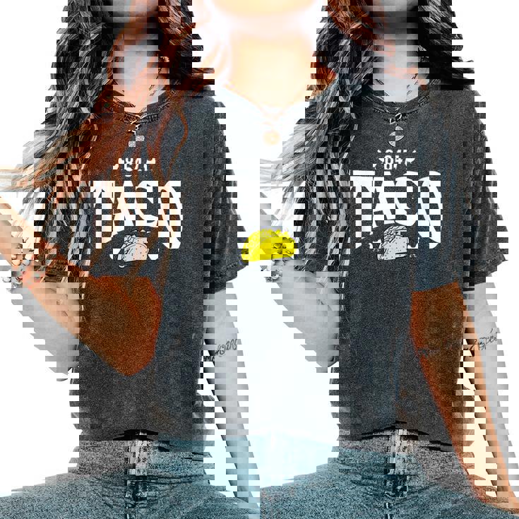 Taco Trump Always Chickens Out 面白いパロディ レディースオーバーサイズコンフォートTシャツ